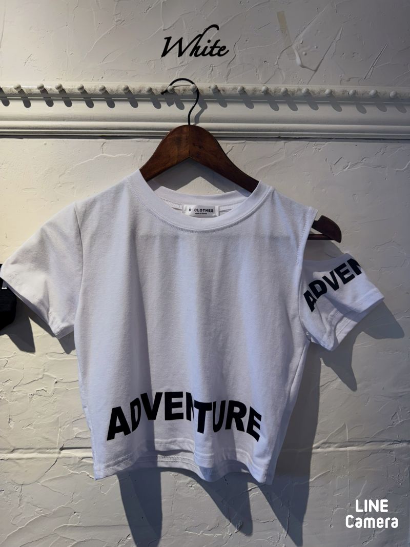 OneshoulderOpenLetterショートT