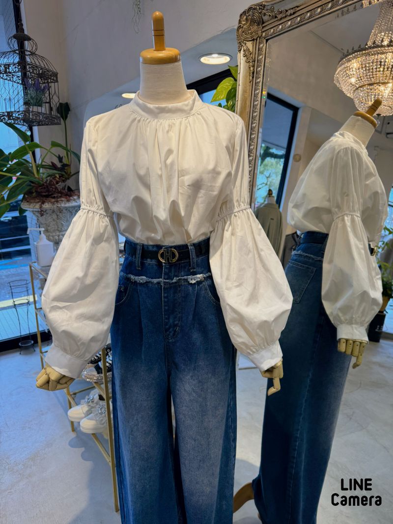 ShapeバルーンSleeveブラウス