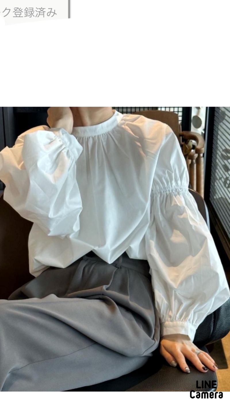 ShapeバルーンSleeveブラウス