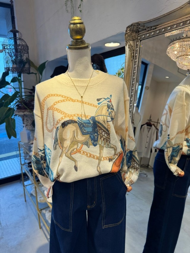 HorseChainHangニット