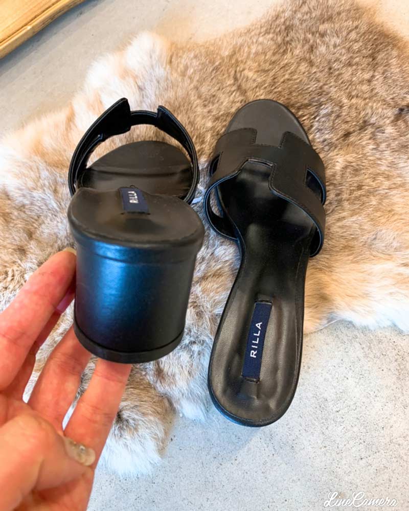 フェイクレザー デザインサンダル