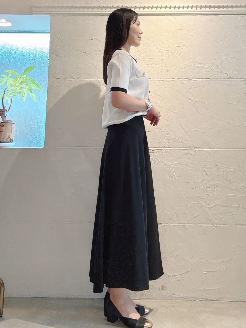 GoldボタンBycolorニットJacket