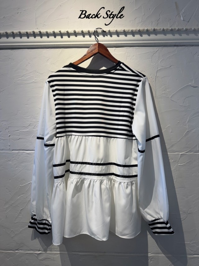 LineMixチュニックブラウス