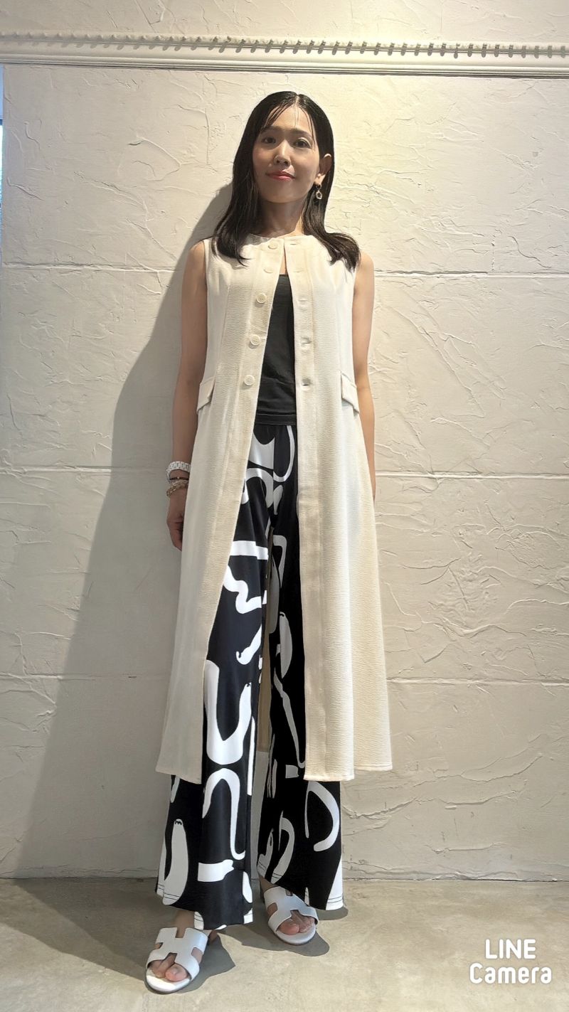 WhiteLongジレJacket