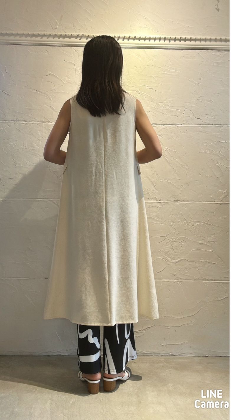 WhiteLongジレJacket