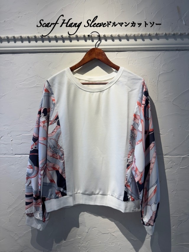 ScarfHangSleeveドルマンカットソー