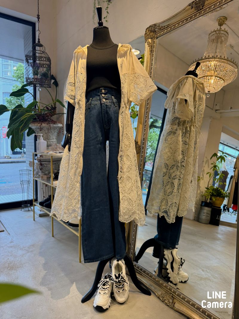 LuxuryレースフードJacketコート