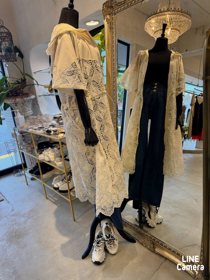 LuxuryレースフードJacketコート