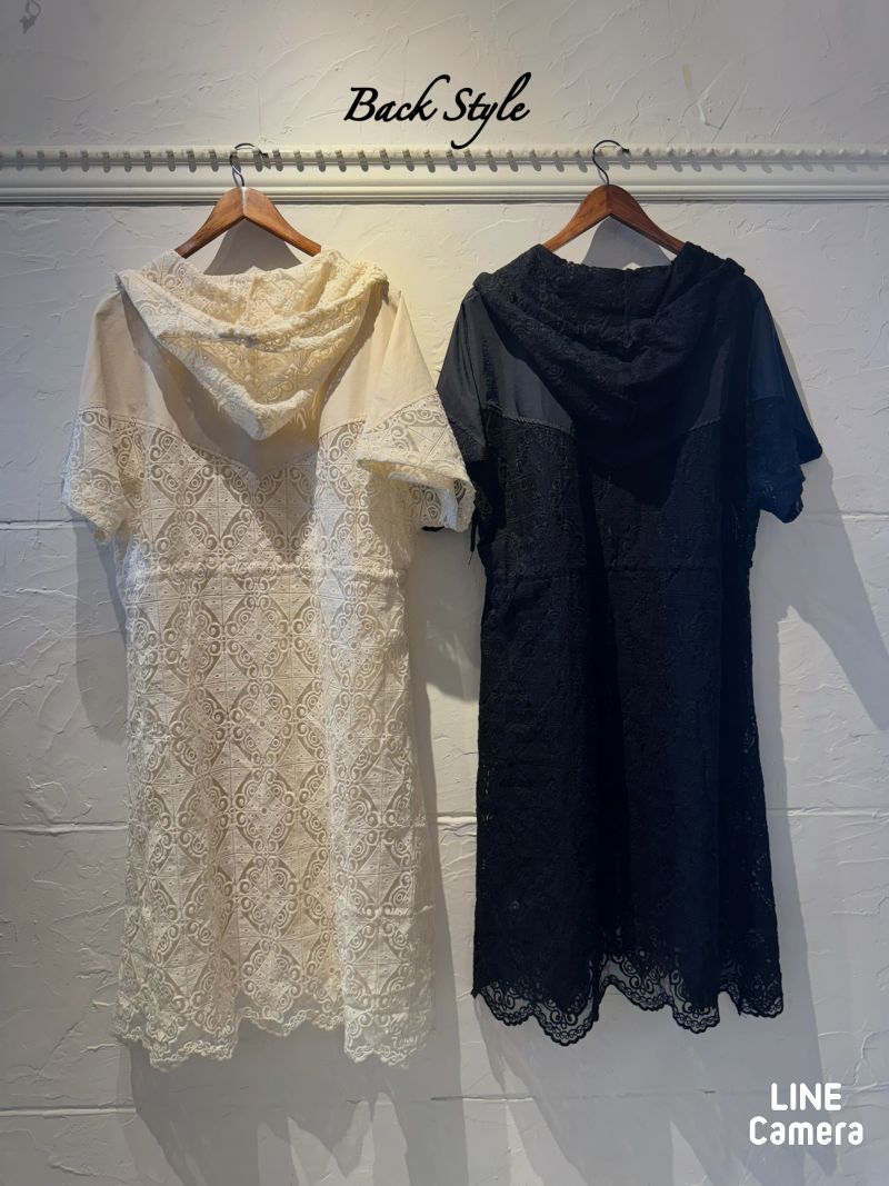 LuxuryレースフードJacketコート