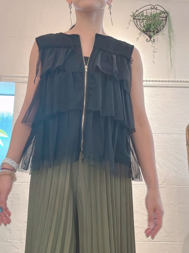 TulleStageフリルZipperカットソー