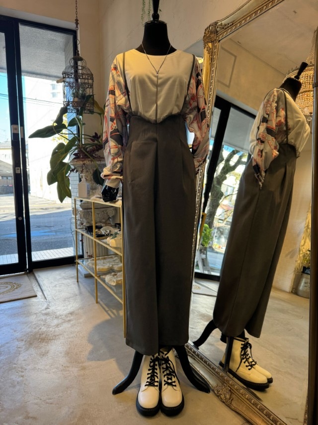 WaistTulleフリルサリペットパンツ