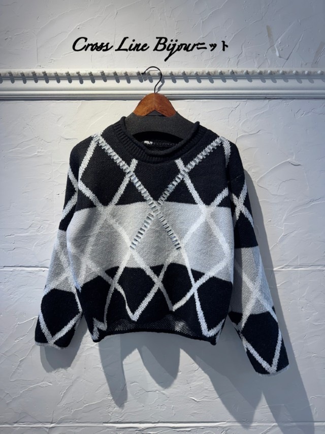 CrossLineBijourニット