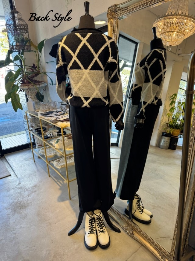 CrossLineBijourニット