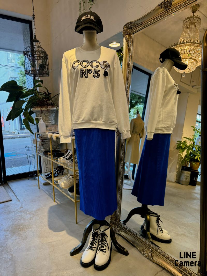 Ribニットタイトスカート