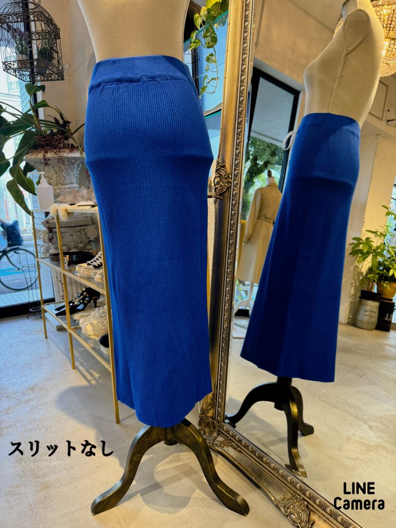 Ribニットタイトスカート