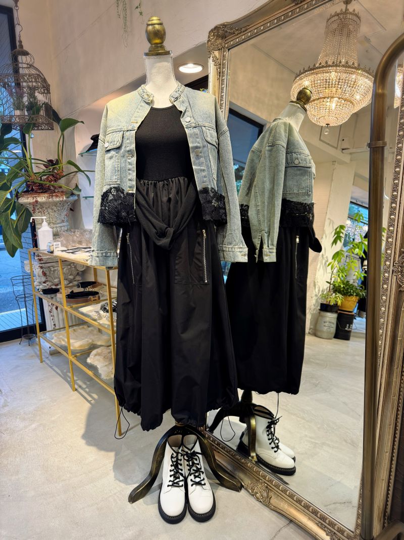 HemレースデニムJacket