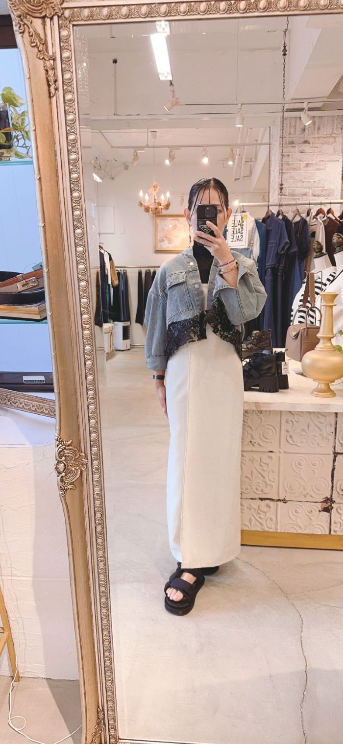 HemレースデニムJacket