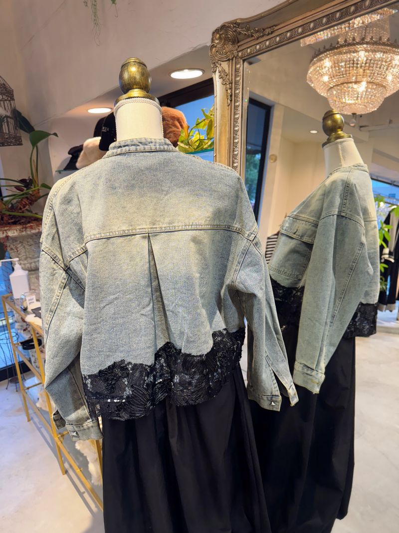 HemレースデニムJacket