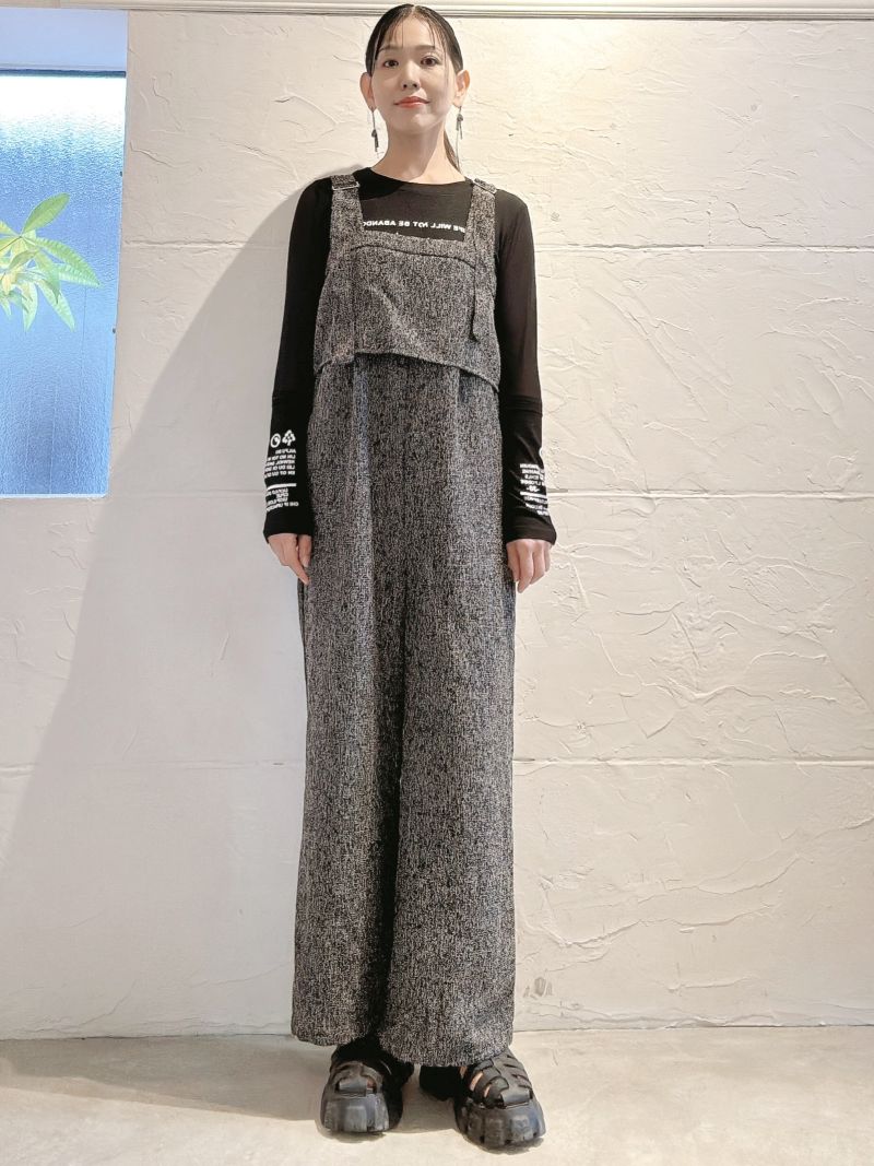 SeethroughSleeveMixLetterTシャツ