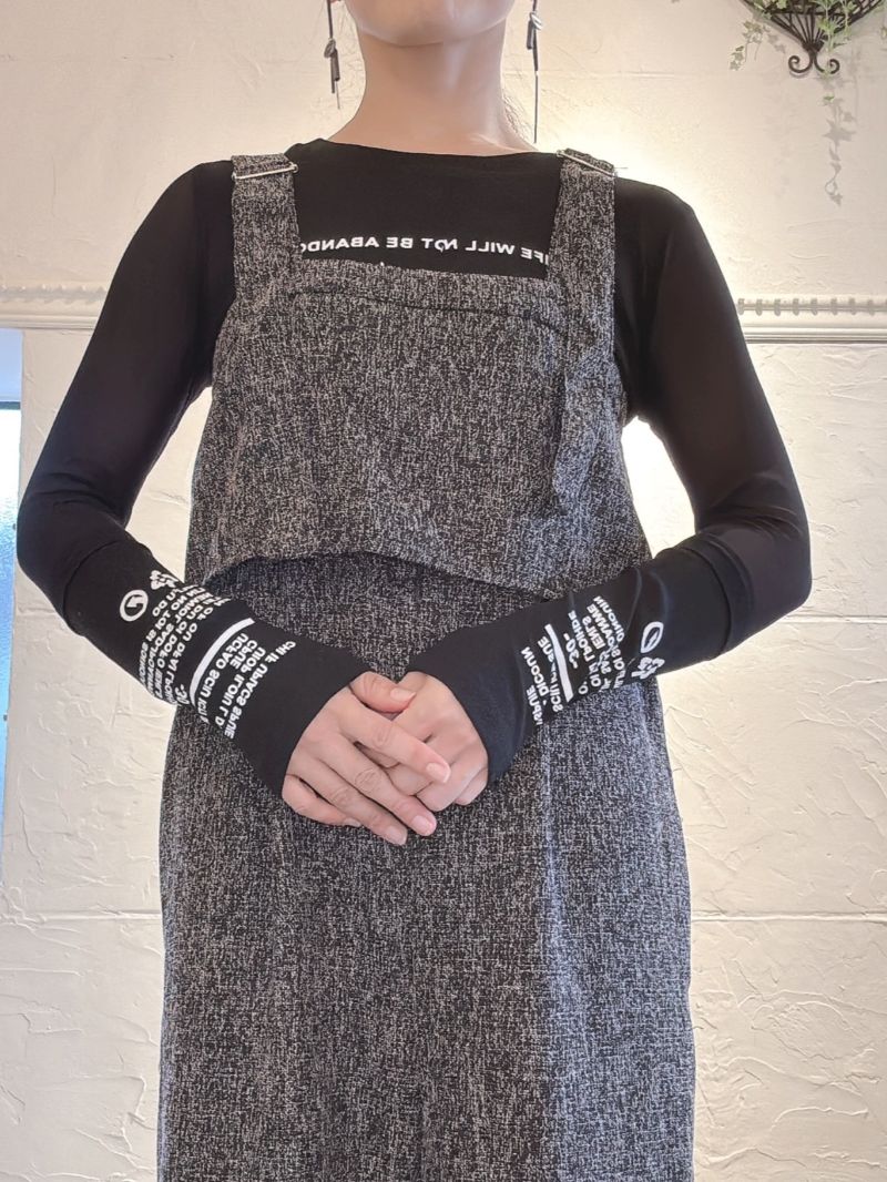 SeethroughSleeveMixLetterTシャツ