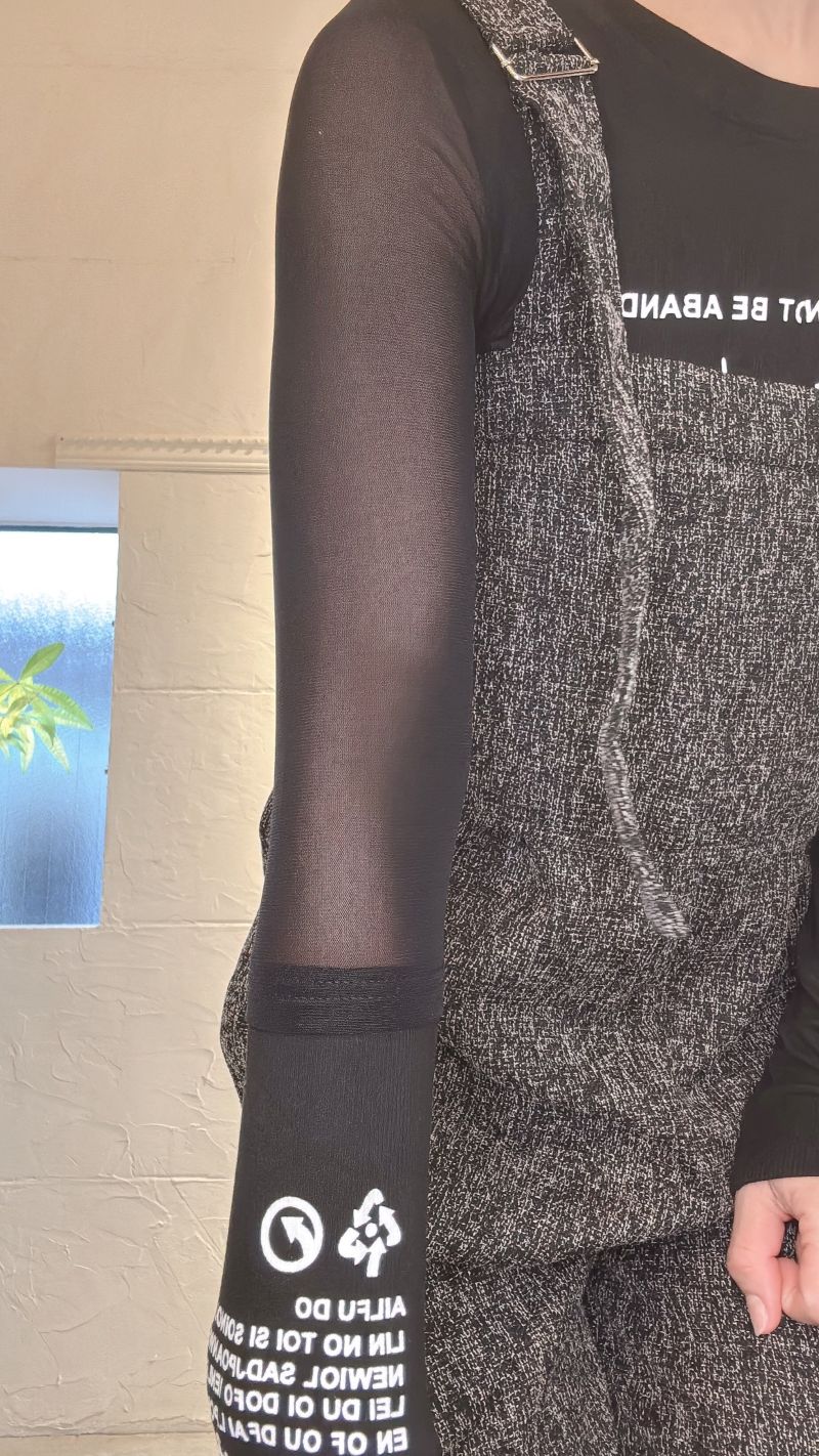 SeethroughSleeveMixLetterTシャツ