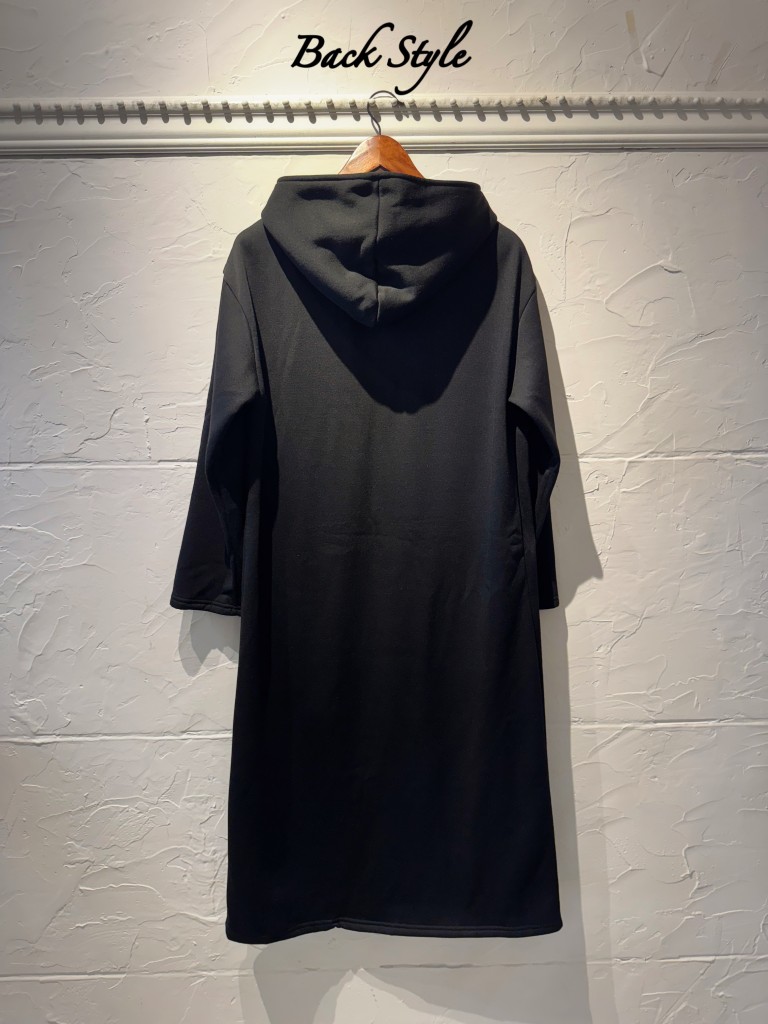 DoubleZipperBrushedフーディJacketワンピース