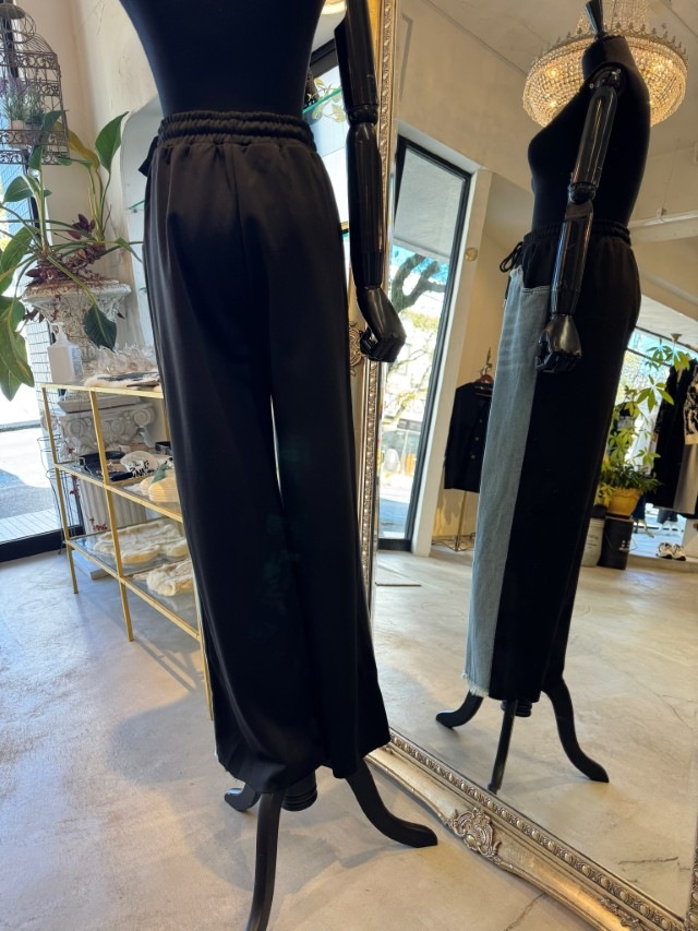 Denim×スウェットカスタムイージーパンツ