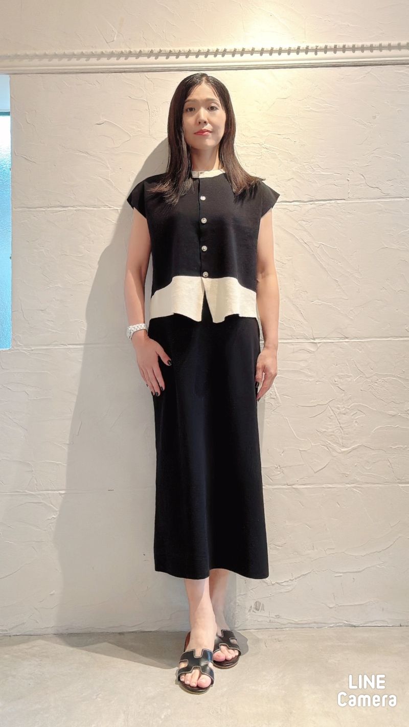 BycolorサマーニットスカートSetup