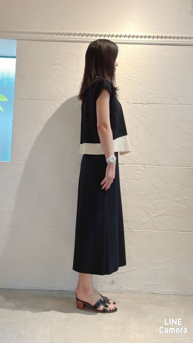 BycolorサマーニットスカートSetup