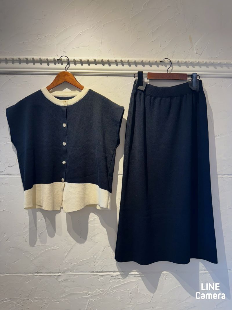 BycolorサマーニットスカートSetup