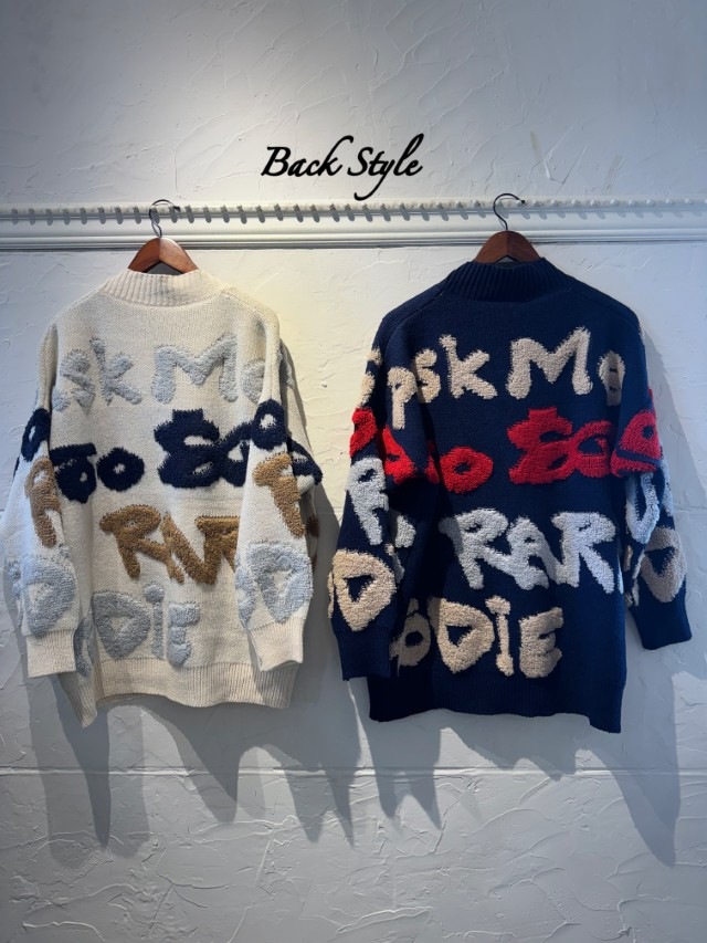 DimentionLetterカーディガン