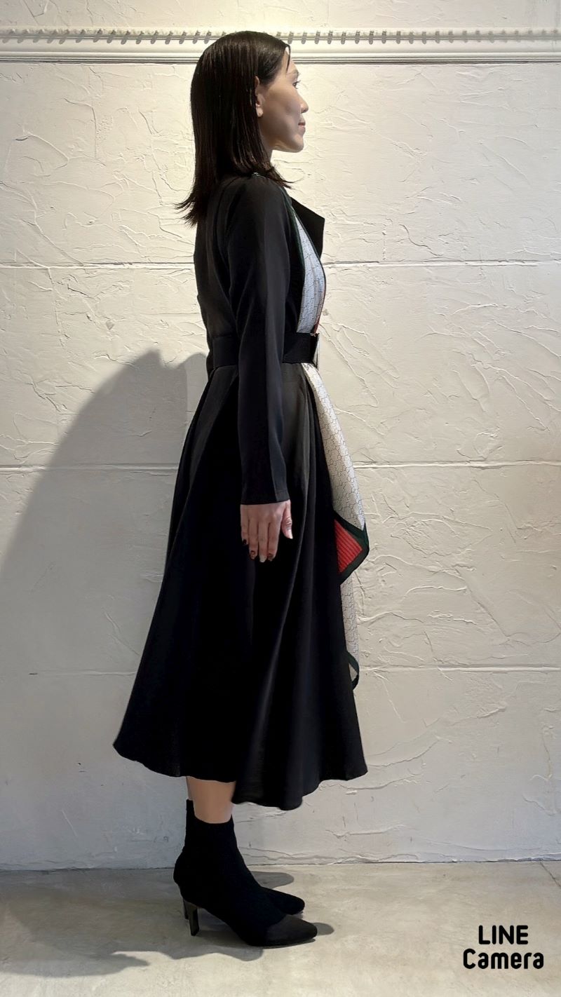 ScarfLayerdジャケットワンピース
