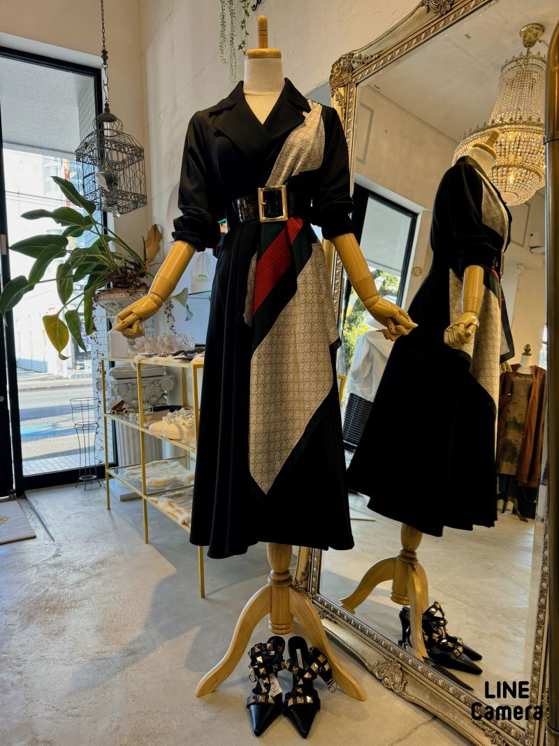 ScarfLayerdジャケットワンピース