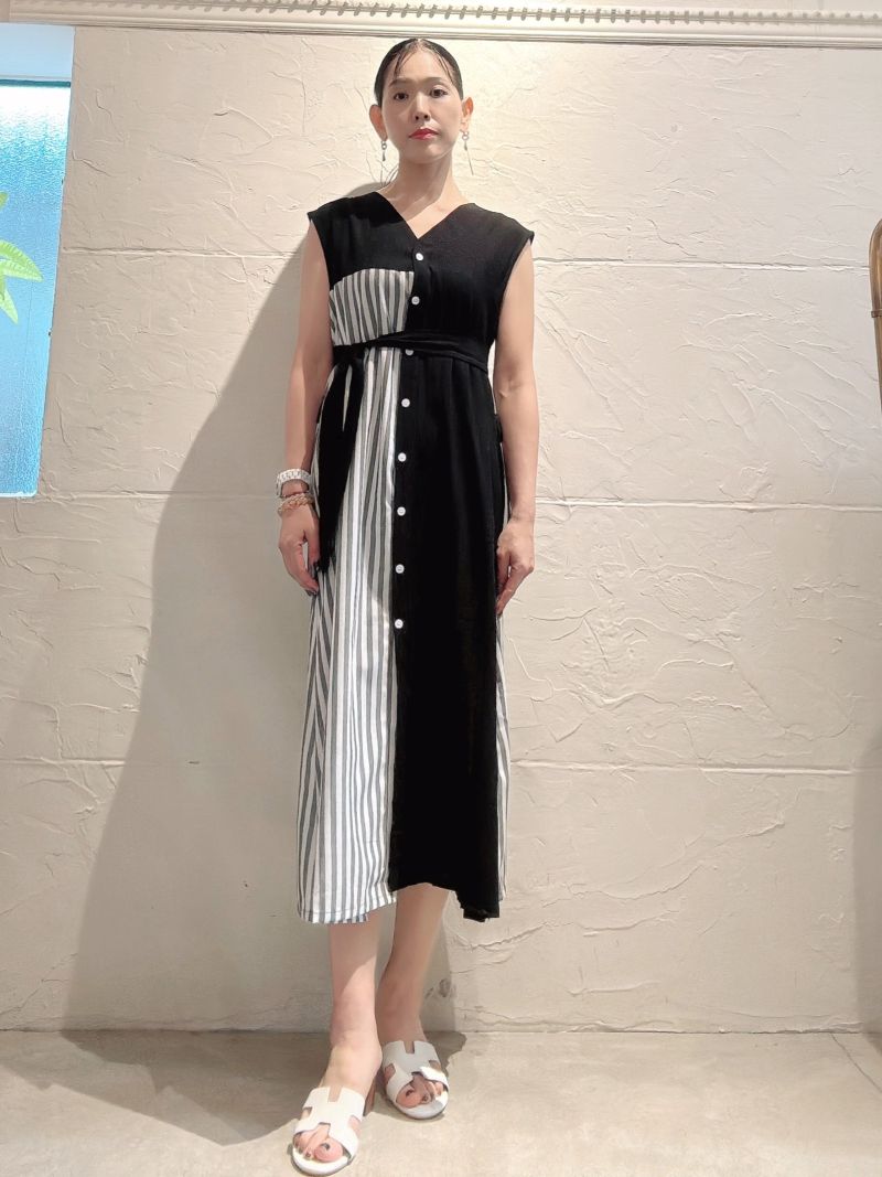 StripeMixジレワンピース