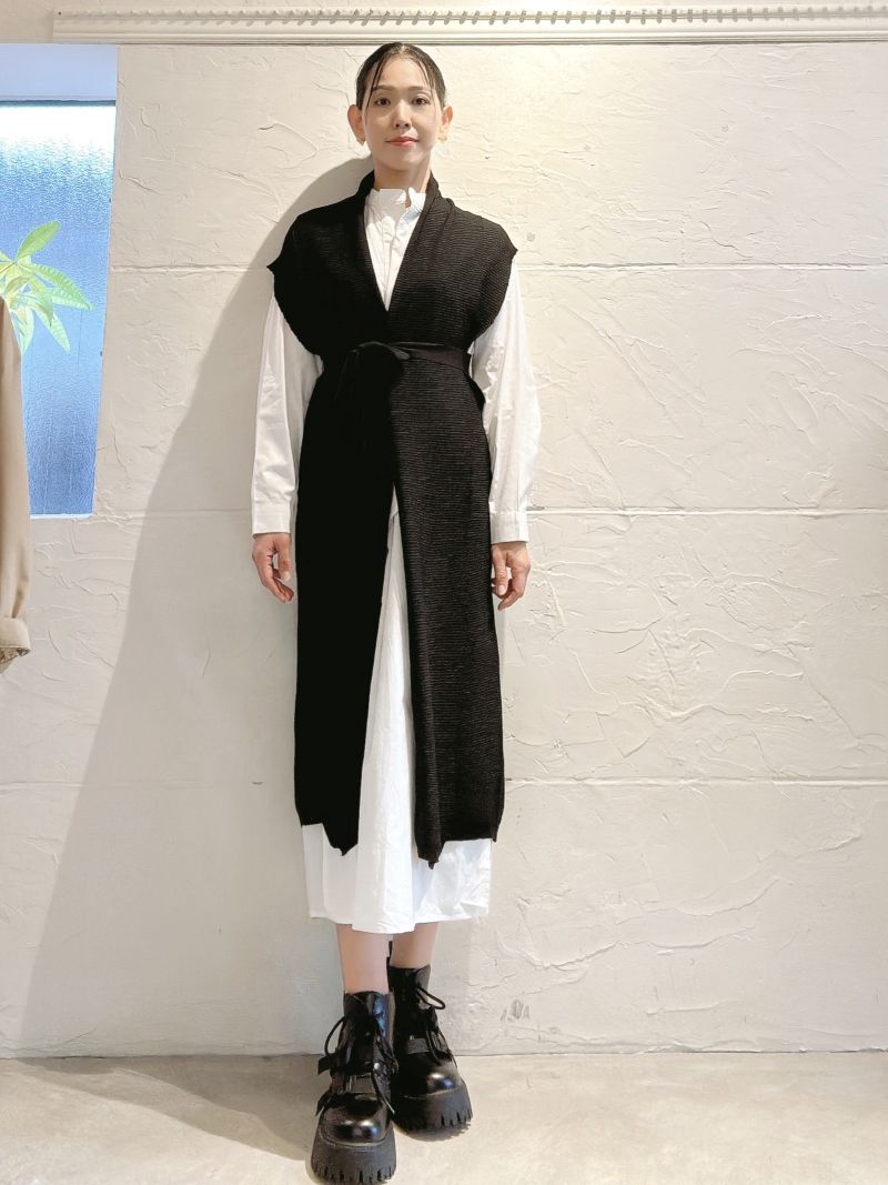 BigCallorニットジレ＋シャツワンピース２点Set