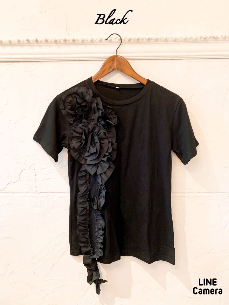FlowerフリルTシャツ