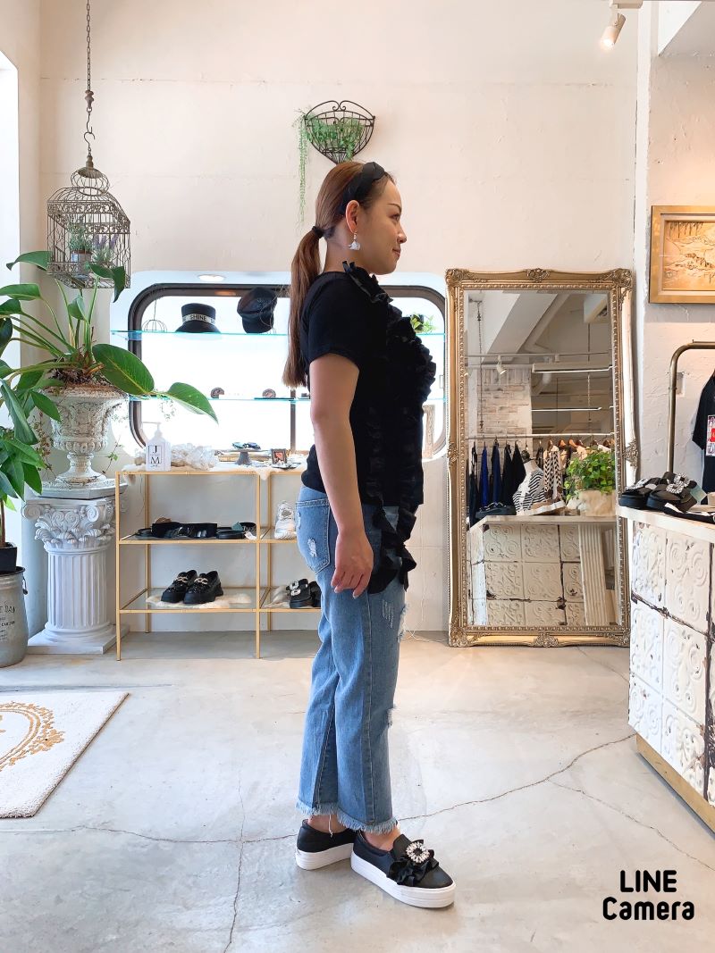 FlowerフリルTシャツ