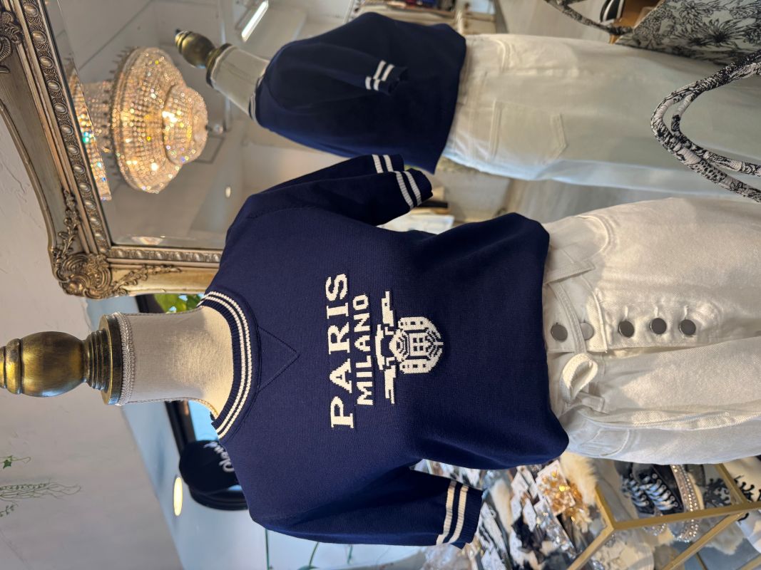 PARIS Logoマリンサマーニットソー