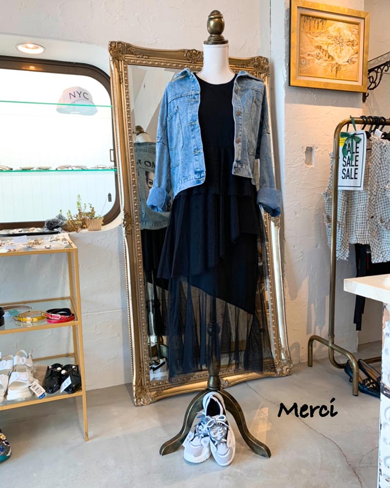 Back スパンコールデニムJK