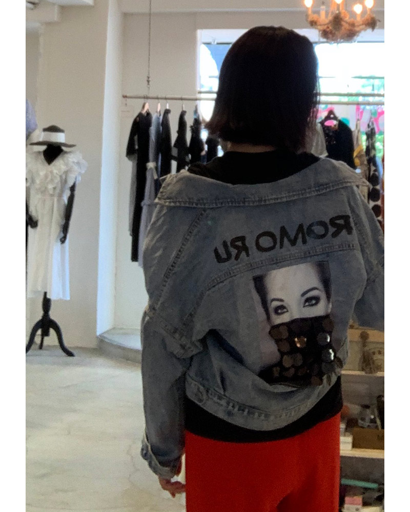 Back スパンコールデニムJK