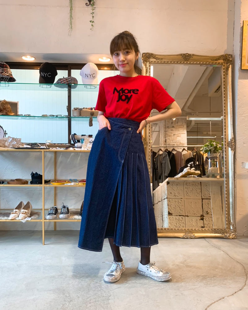 MARNI*デザインが魅力*マーブル染めプリーツデニムスカート デニムスカート MARNI(マルニ) スカート(レディース) - 海外通販