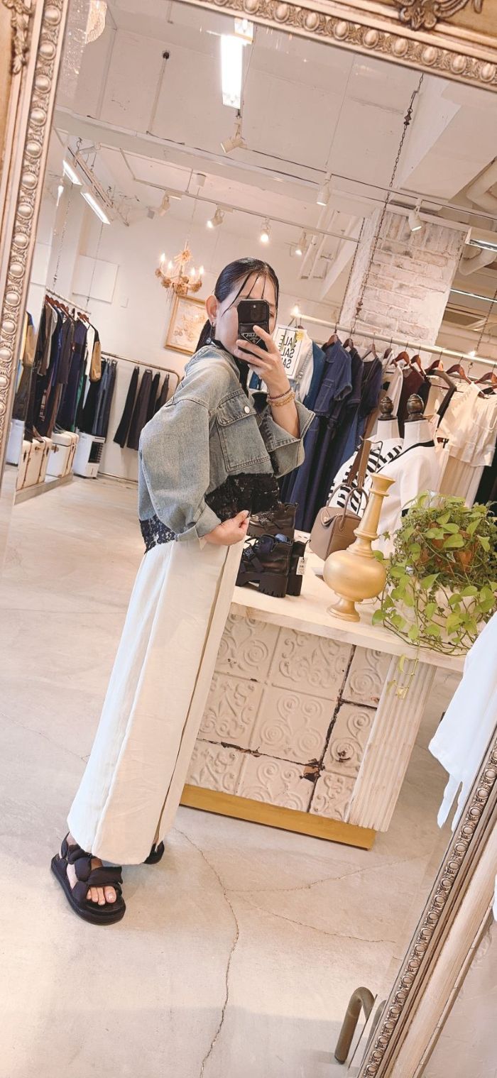 HemレースデニムJacket