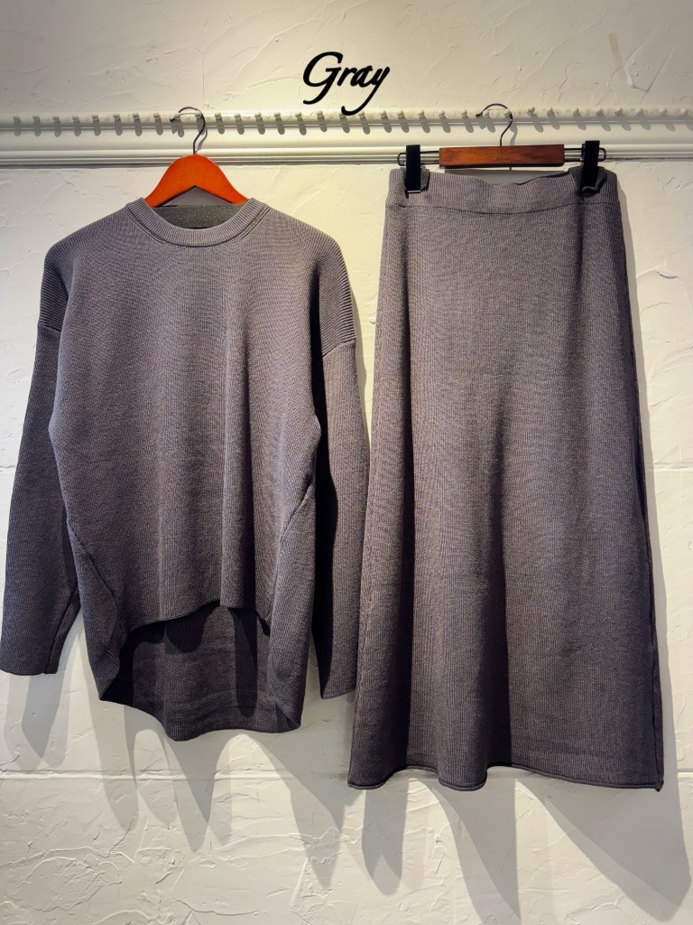 Asymmetryニット+ニットスカートSetup