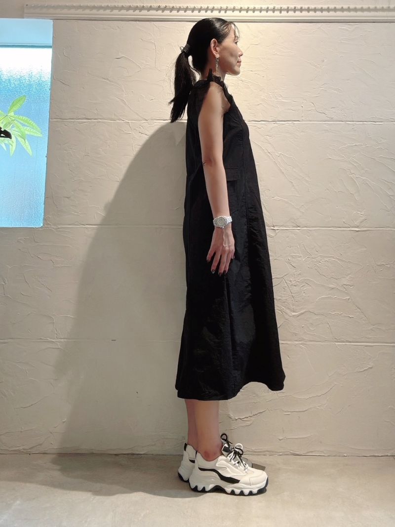 TulleフリルSleeveZipperワンピース