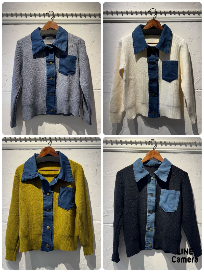 DenimCallorニットTops
