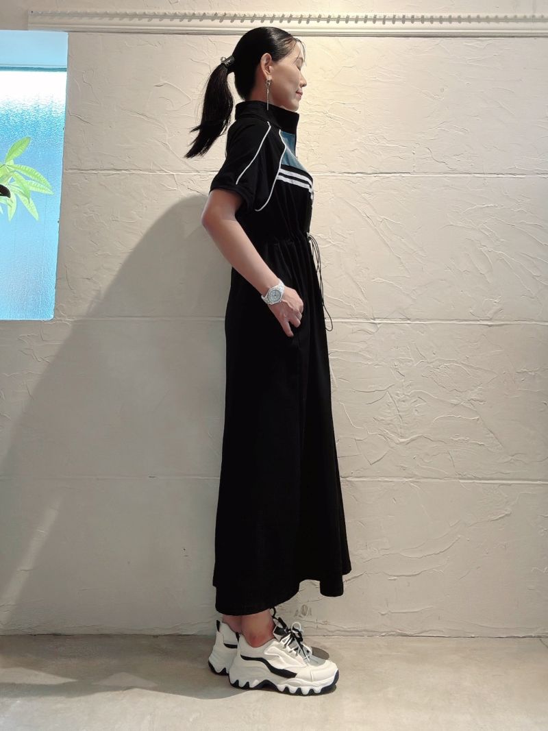 DenimMixラインZipperワンピース