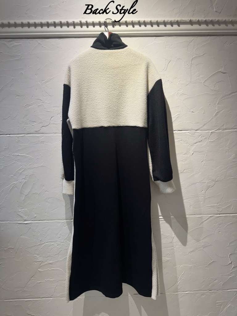 Bycolorボアワンピース