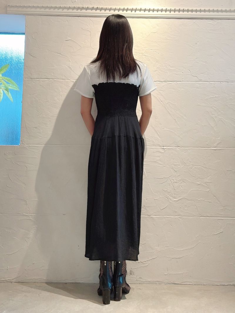 TシャツドッキングBycolorワンピース