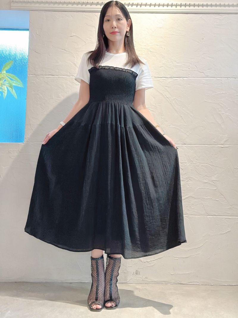 TシャツドッキングBycolorワンピース