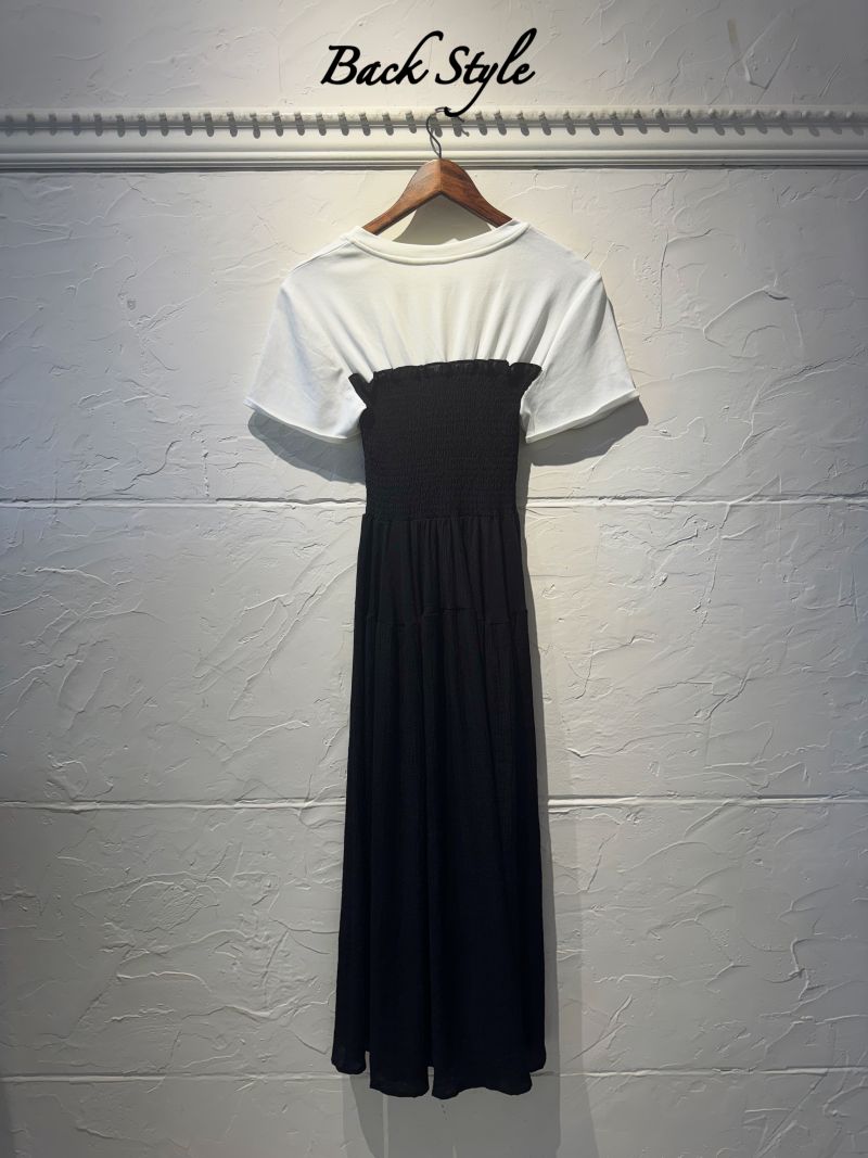 TシャツドッキングBycolorワンピース